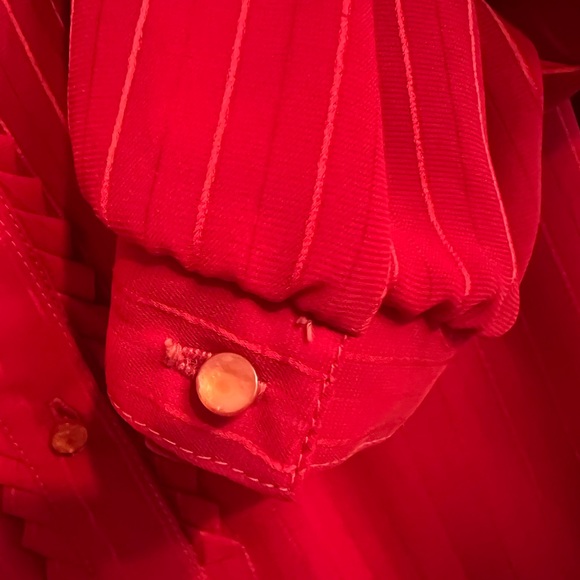 Beautiful vintage red sheer blouse - Picture 5 of 5